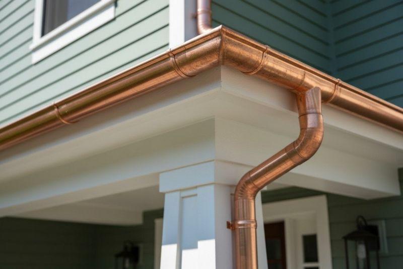 Copper Gutter Replacement detail